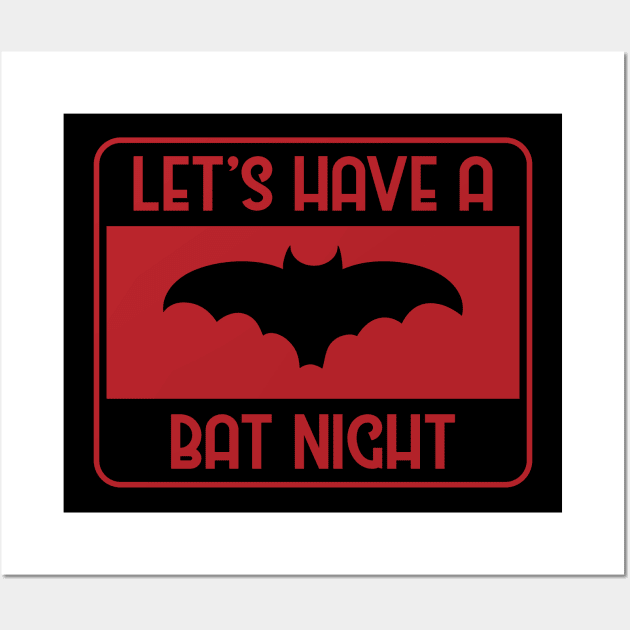 Let's have a bat night Wall Art by Fun Planet